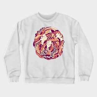 Peach Abstract Wave of Thoughts No 1 Crewneck Sweatshirt